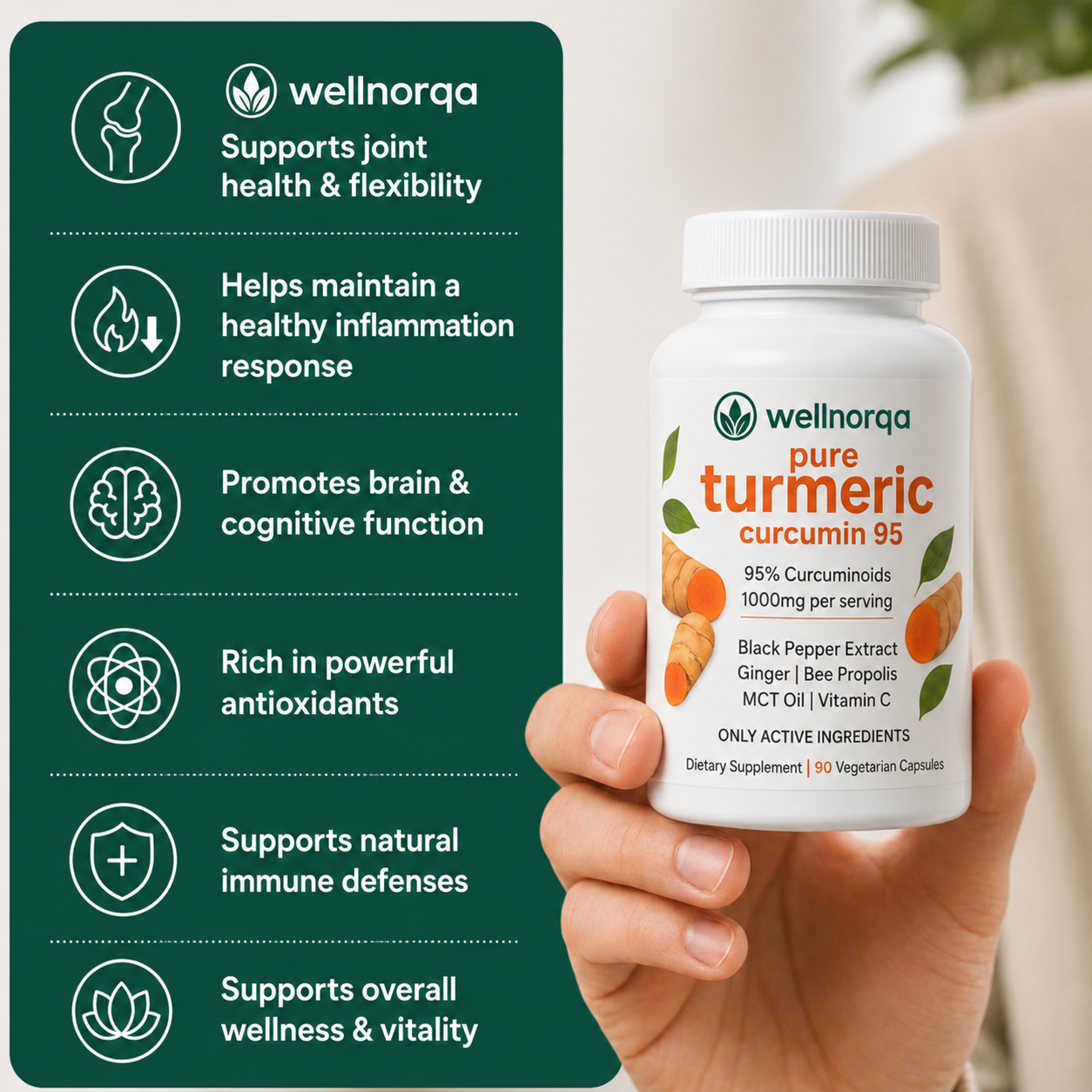 Turmeric Curcumin Capsules (1,000mg)