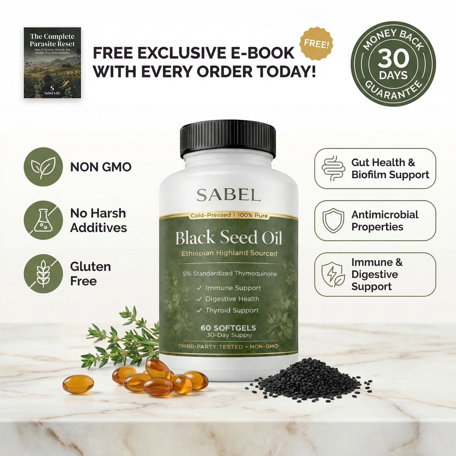 Ethiopian Black Seed Oil 5% Thymoquinone 11